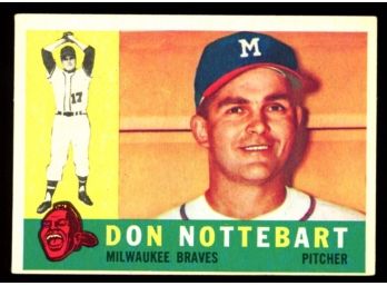 1960 TOPPS BASEBALL #351 DON NOTTEBART