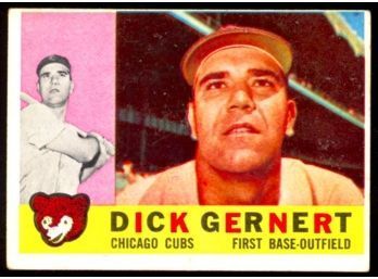 1960 TOPPS BASEBALL DICK GERNERT #86 CHICAGO CUBS VINTAGE