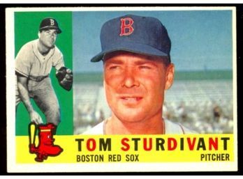 1960 TOPPS BASEBALL TOM STURDIVANT #487 BOSTON RED SOX VINTAGE