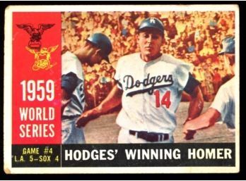 1960 TOPPS BASEBALL 1959 WORLD SERIES LOS ANGELES DODGERS VS CHICAGO WHITE SOX #388