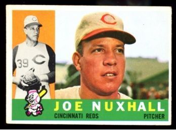 1960 TOPPS BASEBALL JOE NUXHALL #282 CINCINNATI REDS