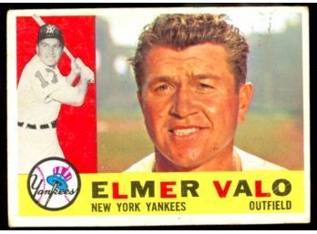 1960 TOPPS BASEBALL ELMER VALO #237 NEW YORK YANKEES VINTAGE