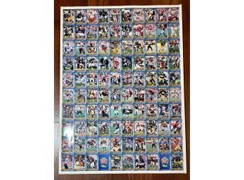 1993 Classic Football UNCUT SHEET ~ Complete Set Sheet