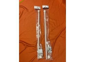 2 ~ Mainstays Decorative Curtain Rods White