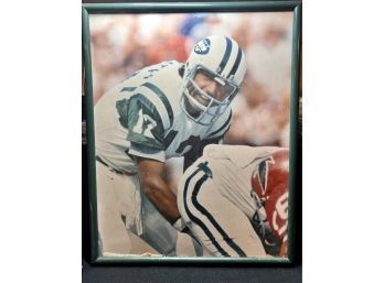 Large Framed Jets HOF QB Joe Namath Print