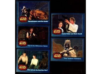 LOT OF 5 1ST SERIES TOPPS CHROME STAR WARS CARDS