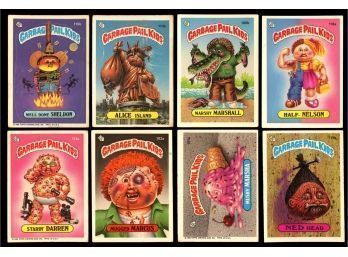 ORIGINAL 1986 TOPPS GARBAGE PAIL KIDS LOT OF 8 GPK  (d)