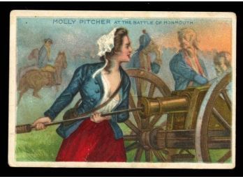 1910s Pan Handle Scrap Tobacco Card Molly Pitcher At The Battle Of Monmouth