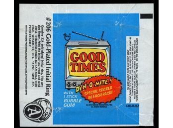 1975 TOPPS GOOD TIMES TRADING CARDS WAX WRAPPER