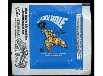 1978 TOPPS BLACKHOLE WAX WRAPPER