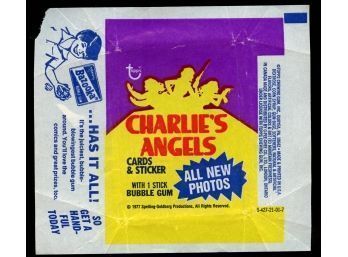 1977 Topps Charlie's Angels Series 3 Trading Card Wax Pack Wrapper