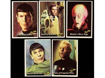 1ST EDITION 1976 TOPPS STAR TREK TRADING CARD LOT OF 5