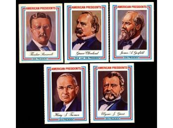 1974 & 1975 Presidents Trading Cards Lot Of 5