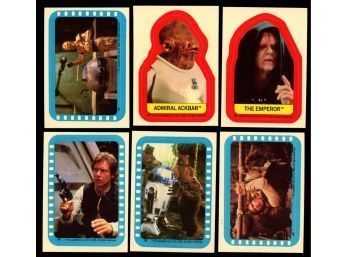 Lot Of 6 Star Wars Stickers 1983