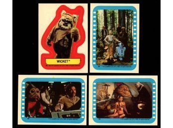 Lot Of 4 Star Wars Stickers 1983