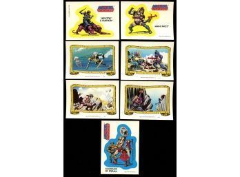 1984 MASTERS OF THE UNIVERSE CARD LOT OF 7   (1)