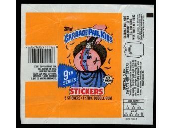 1987 TOPPS GARBAGE PAIL KIDS 9TH SERIES WAX WRAPPER