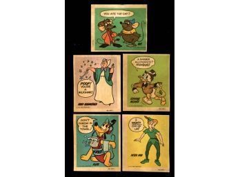 1974 Wonder Bread Disney Stickers Lot Of 5