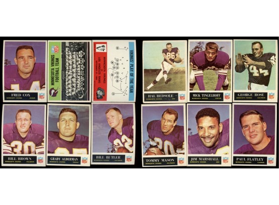 Lot Of 14~ 1965 Philadelphia Football Detroit Lions Team Lot