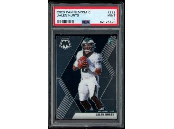 2020 PANINI MOSAIC #222 JALEN HURTS ROOKIE CARD PSA 9 MINT