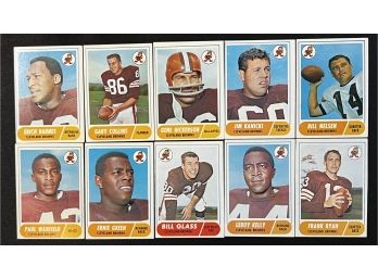 1968 Topps Football Cleveland Browns Team Lot Of 10