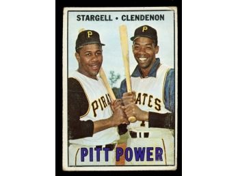 1967 TOPPS BASEBALL #266 PITT POWER STARGELL / CLENDENON