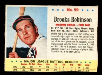 1963 POST BASEBALL #59 BROOKS ROBINSON