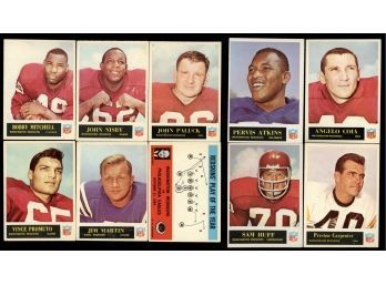 1965 Philadelphia Football Lot Of 10 Washington Redskins