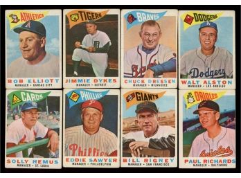 1960 Topps Baseball Lot Of 9 ~ Coach Lot