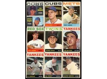 Lot Of 9 ~ 1964 Topps Baseball Cards