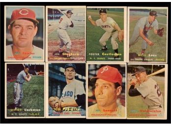 1957 TOPPS BASEBALL LOT OF 8