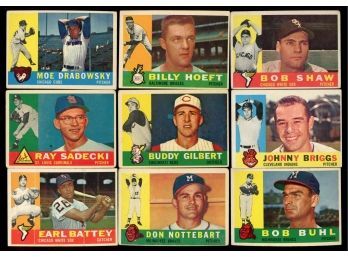 Lot Of 9 ~ 1960 Topps Baseball