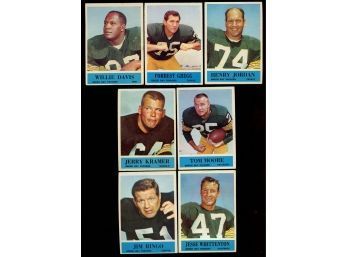 Lot Of 7 ~ 1964 Philadelphia Football Green Bay Packers