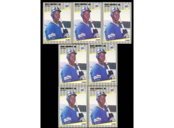 Lot Of 7 ~ 1989 Fleer Baseball Ken Griffey Jr. Rookie Cards