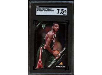 2013-14 PANINI PINNACLE #5 GIANNIS ANTETOKOUNMPO ROOKIE CARD SGC 7.5