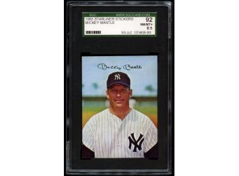 1983 STARLINER STICKERS MICKEY MANTLE SGC 8.5 (92) NM/MT