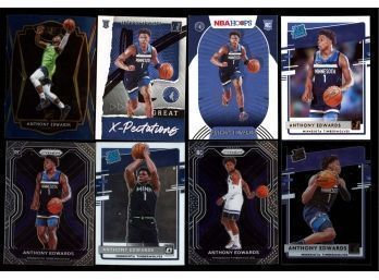 2020 ANTHONY EDWARDS ROOKIE CARD LOT OF 8   (3)