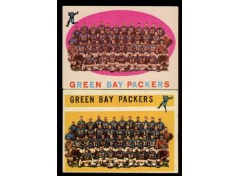 1959 & 1960 Topps Green Bay Packer Team Card