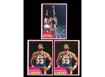 Lot Of 3 ~ 1981 Topps Kareem Abdul-jabbar