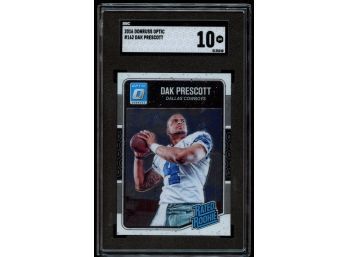 2015 DONRUSS OPTIC DAK PRESCOTT RATED ROOKIE CARD SGC 10 GEM MINT