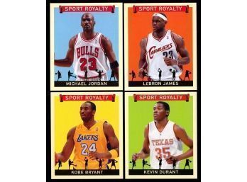 2007 GOUDEY SPORT ROYALTY LOT OF 4 ~ JORDAN / KOBE / DURANT RC - LEBRON