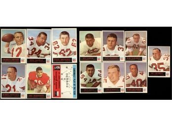 1965 Philadelphia Football Lot Of 13 St Louis Cardinals