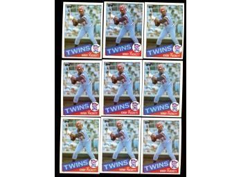 LOT OF 9 ~ 1985 TOPPS KIRBY PUCKETT ROOKIE CARDS NM