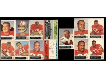 1965 Philadelphia Football Lot Of 13 San Francisco 49ers