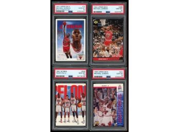 PSA 10 Michael Jordan Collection (4) 1991-1993 Upper Deck / 1991 Skybox