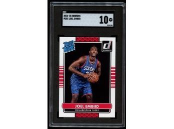 2014-15 DONRUSS JOEL EMBID RATED ROOKIE CARD SGC 10 GEM MINT