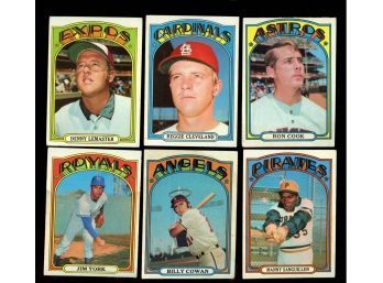 Lot Of 6 ~ 1972 TOPPS BASEBALL