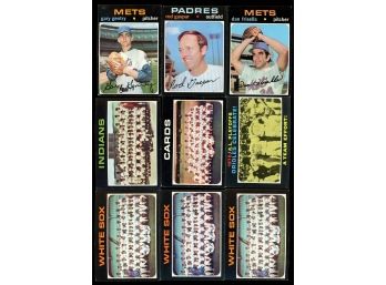 LOT OF 9 ~ 1971 TOPPS BASEBALL