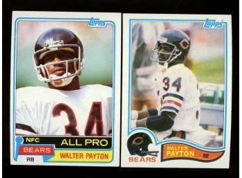 1981 & 1982 TOPPS WALTER PAYTON LOT