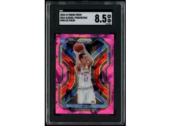 2020-21 PANINI PRIZM #264 ALEKSEJ POKUSEVSKI PINK ICE PRIZM ROOKIE CARD SGC 8.5 NM-MT